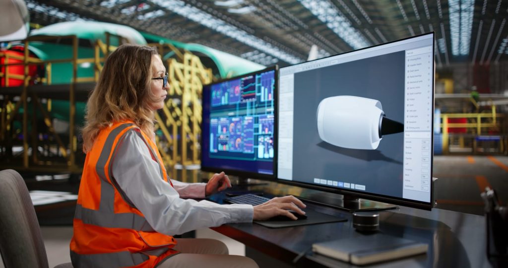 Mechanical design engineer working in CAD