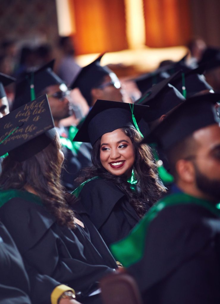 Graduates celebrating at their graduation