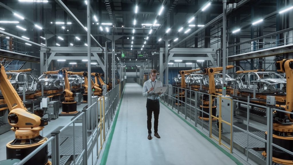 Engineer arriving at a new workplace
