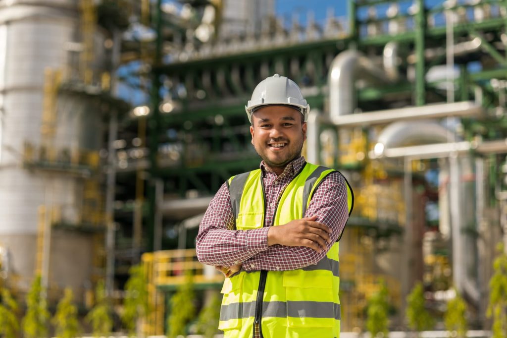 Experienced engineer on the factory floor